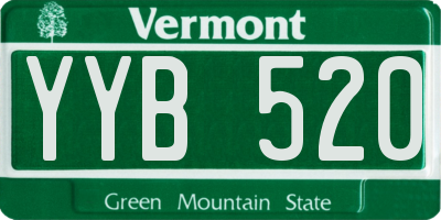 VT license plate YYB520