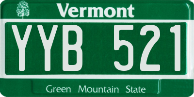 VT license plate YYB521