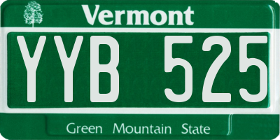 VT license plate YYB525