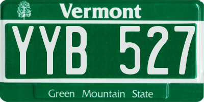 VT license plate YYB527