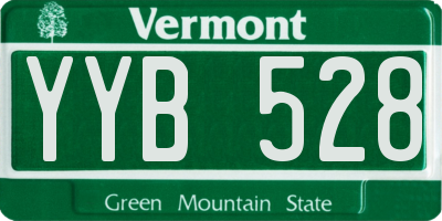 VT license plate YYB528