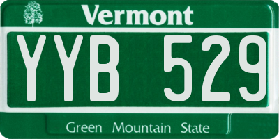 VT license plate YYB529