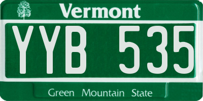 VT license plate YYB535