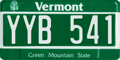 VT license plate YYB541