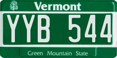 VT license plate YYB544