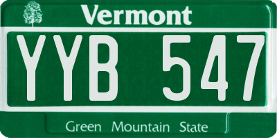 VT license plate YYB547