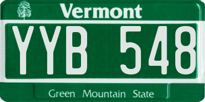 VT license plate YYB548