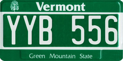 VT license plate YYB556