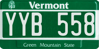 VT license plate YYB558