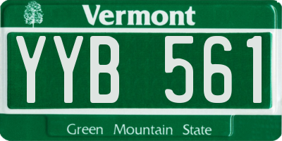 VT license plate YYB561