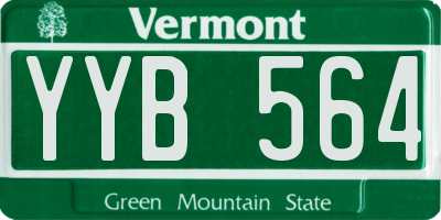 VT license plate YYB564