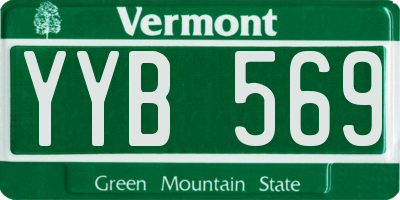VT license plate YYB569