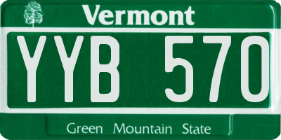 VT license plate YYB570