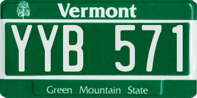 VT license plate YYB571