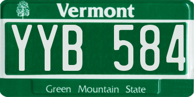 VT license plate YYB584