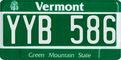 VT license plate YYB586
