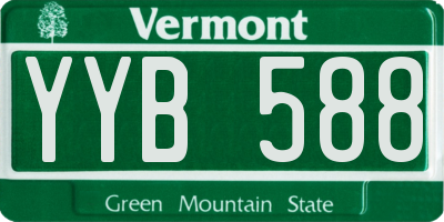VT license plate YYB588