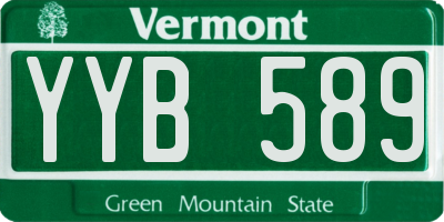 VT license plate YYB589