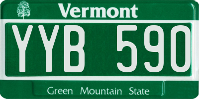 VT license plate YYB590