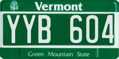 VT license plate YYB604