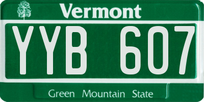 VT license plate YYB607