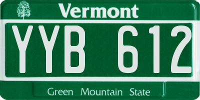 VT license plate YYB612
