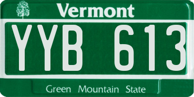VT license plate YYB613