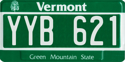 VT license plate YYB621