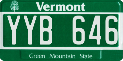 VT license plate YYB646