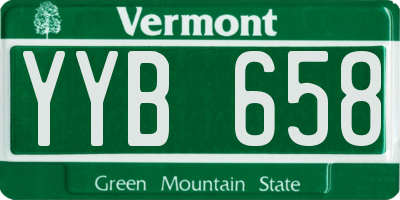 VT license plate YYB658