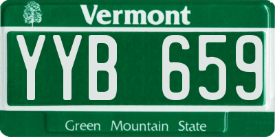VT license plate YYB659