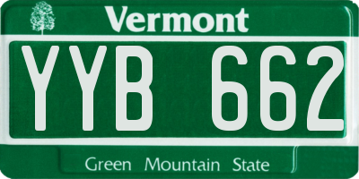 VT license plate YYB662