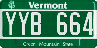 VT license plate YYB664