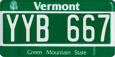 VT license plate YYB667