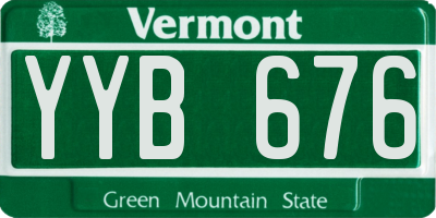 VT license plate YYB676