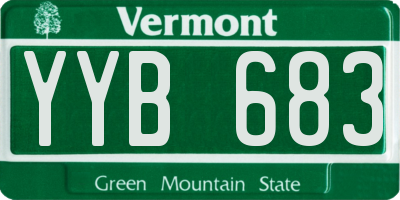 VT license plate YYB683