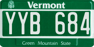 VT license plate YYB684