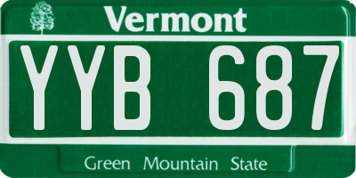 VT license plate YYB687