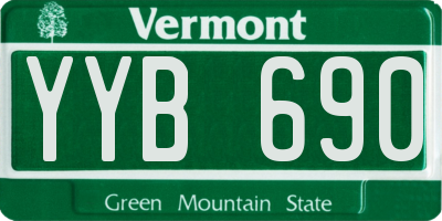 VT license plate YYB690