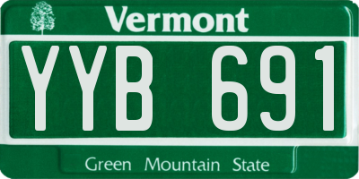 VT license plate YYB691