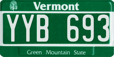 VT license plate YYB693