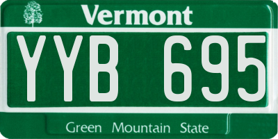VT license plate YYB695