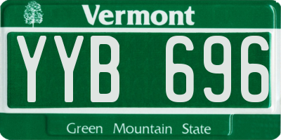 VT license plate YYB696