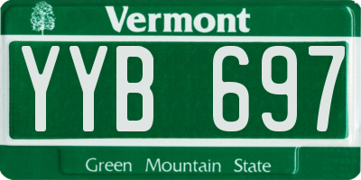VT license plate YYB697