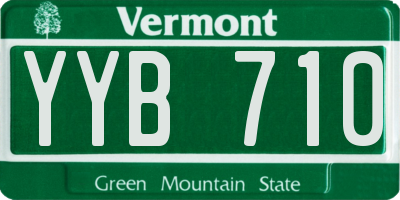 VT license plate YYB710