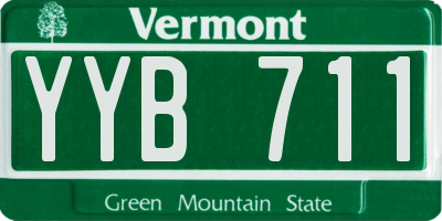 VT license plate YYB711