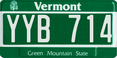 VT license plate YYB714