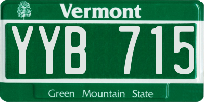 VT license plate YYB715