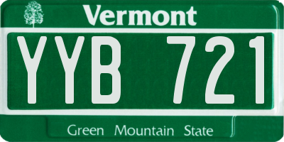 VT license plate YYB721