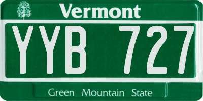 VT license plate YYB727